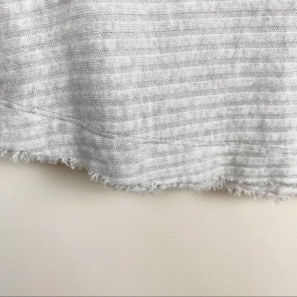 Free People Lightweight Gray Ribbed Sweater - Picture 11 of 16